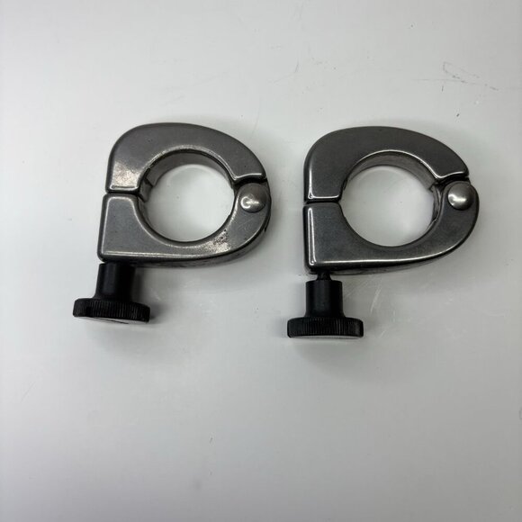 Genuine OEM Harley Davidson Billet Engine Guard Footpeg Chrome Lot Of 2 - Picture 1 of 6
